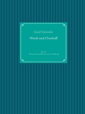 cover image of Band 2     Weimarer Republik und zweiter Weltkrieg
